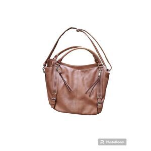 Realer Brown Crossbody Purse - Large With Pockets